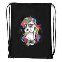  Hipster unicorn - Sport táska Fekete