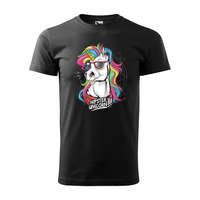  Póló Hipster unicorn mintával Fekete 2XL