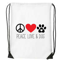  Peace love and dog - Sport táska Zöld