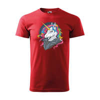  Póló Punk unicorn mintával Piros XL