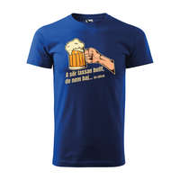  Póló A sör lassan butít mintával Kék XL
