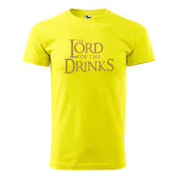  Póló The Lord of the Drinks mintával Sárga L