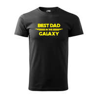  Póló Best dad in the galaxy mintával Fekete M