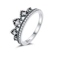 Ékszerkirály Ezüst gyűrű, korona, 8-as méret