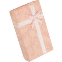 Ékszerkirály Ékszerdoboz masnival, papírból, rózsaszín