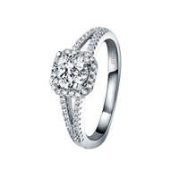 Ékszerkirály Női eljegyzési gyűrű, ezüst, kristályos, 5-ös méret