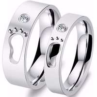 Ékszerkirály Férfi karikagyűrű lábnyommal, nemesacél, ezüst színű, 8