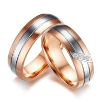 Ékszerkirály Férfi karikagyűrű ezüst csíkkal, nemesacél, arany színű, 9