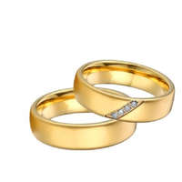 Ékszerkirály Férfi karikagyűrű, nemesacél, aranyszínű, 7