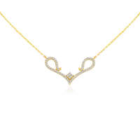 Ékszerkirály 14k arany nyaklánc, csillogó, kristályos medállal