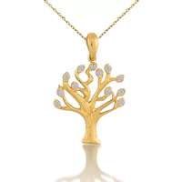 Ékszerkirály 14k arany életfa medál kristályokkal