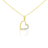 Ékszerkirály 14k arany medál, kristályos szív