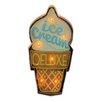 Forever Light Led dekorációs lámpa retro fém ice cream fagyi