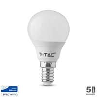 V-TAC V-tac lec lámpa izzó kisgömbE14 P45 5.5W Samsung chip meleg fehér