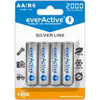 EverActive Everactive Silver Line R6/AA 2000MAH 1,2 V NI-MH újratölhető akkumulátor ceruza elem 4db