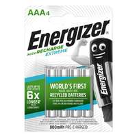 ENERGIZER Energizer extreme AAA R03 Ni-MH 800mAh Ni-MH újratölthető akkumulátor mikro ceruza elem 4 db