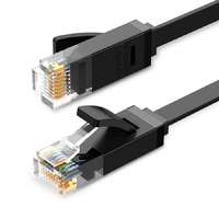 UGREEN Ugreen Ethernet RJ45 lapos hálózati kábel, Cat.6, UTP, 2 m fekete 50174
