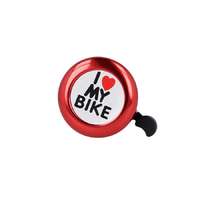 Forever Outdoor Kerékpár bicikli csengő piros I LOVE MY BIKE felirattal