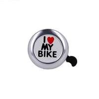 Forever Outdoor Kerékpár bicikli csengő ezüst I LOVE MY BIKE felirattal