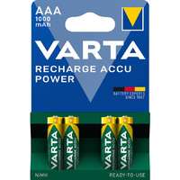 VARTA Varta power AAA R03 Ni-MH 1000mAh Ni-MH újratölthető akkumulátor mikro ceruza elem 4 db