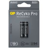 GP 2 x AAA / R03 GP ReCyko Pro Ni-MH 800mAh újratölthető akkumulátor mikro ceruza elem