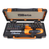 Beta Beta 860/C38P 1 betéttartó irányváltós racsnival és nyéllel, 27 csavarbetét 8 hatlapú dugókulcs és 2 tartozék szivacsbetétes fémdobozban (008600878)