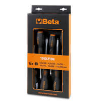 Beta Beta 1243LP/D6 6 darabos acélfejű csavarhúzó készlet hasítottfejű csavarokhoz (012430016)