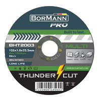 <p><a href="https://www.elefantszerszam.hu/BORMANN-Pro"><img src="https://shop.unas.hu/shop_ordered/69983/pic/BORMANNPro.png" width="150" height="63" alt="" /></a></p> BORMANN Pro Vágókorong Φ125x1mm ''THUNDER-CUT" Univerzális (BHT2003)