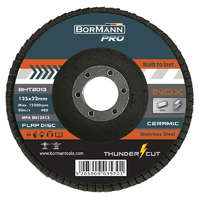 <p><a href="https://www.elefantszerszam.hu/BORMANN-Pro"><img src="https://shop.unas.hu/shop_ordered/69983/pic/BORMANNPro.png" width="150" height="63" alt="" /></a></p> BORMANN Pro Csiszolókorong ''THUNDER-CUT" INOX KERÁMIA PENGÉKKEL Φ125x22 #80 (BHT2013)