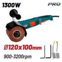 <p><a href="https://www.elefantszerszam.hu/BORMANN-Pro"><img src="https://shop.unas.hu/shop_ordered/69983/pic/BORMANNPro.png" width="150" height="63" alt="" /></a></p> BORMANN Pro FÉM CSISZOLÓ-POL0ROZÓ GÉP ( SZATÉN KEFÉS, VILES ) BEVONAT 1300W,900-3200rpm, TARTOZÉKOK (BSM1305)