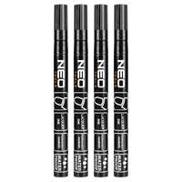 <!HTML KOD><p><a href="https://www.elefantszerszam.hu/NEO"><img src="https://shop.unas.hu/shop_ordered/69983/pic/1.jpg" width="150" height="58" alt="" /></a></p> NEO 4db jelölőfilc, lakkfilc, vízálló festékkel, alu festéktartály házzal, fekete, normál hegyű (13-852)