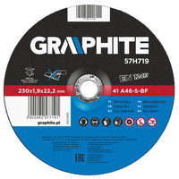 <!HTML KOD><p><a href="https://www.elefantszerszam.hu/GRAPHITE"><img src="https://shop.unas.hu/shop_ordered/69983/pic/2.jpg" width="160" height="53" alt="" /></a></p> GRAPHITE VÁGÓKORONG 230X1.9 FÉM (57H719)