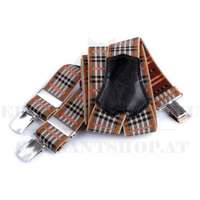 Férfi nadrágtartó - Drapp kockás