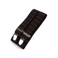 Férfi nadrágtartó - Fekete-bordó mintás