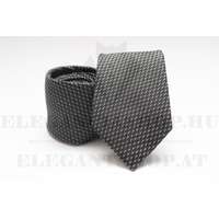  Prémium selyem nyakkendő - Sötétszürke mintás