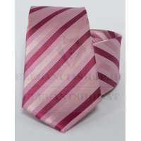  Prémium selyem nyakkendő - Rózsaszín-pink csíkos