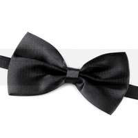 Szatén csokornyakkendő - Fekete