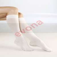 Stela antibakteriális pamut térdzokni - Fehér