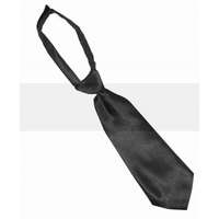  Szatén női tépőzáras nyakkendő - Fekete