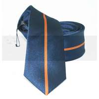  NM slim nyakkendő - Kék-narancs csíkos