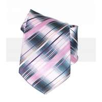  NM classic nyakkendő - Szürke-rózsaszín csíkos