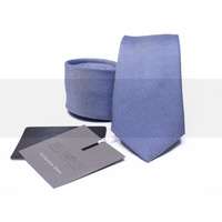  Prémium selyem slim nyakkendő - Kék