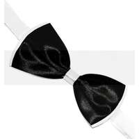 Zsorzsett szatén csokornyakkendő - Fekete-fehér