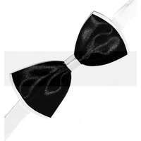 Gyerek szatén csokornyakkendő - Fekete-fehér