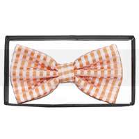 Díszdobozos mintás csokornyakkendő - Narancs kockás