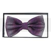 Díszdobozos mintás csokornyakkendő - Lila mintás