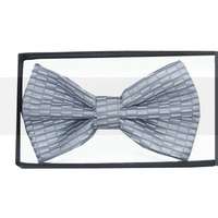 Díszdobozos mintás csokornyakkendő - Ezüst mintás