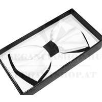 NM Díszdobozos szatén csokornyakkendő - Fehér-fekete