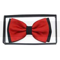 NM díszdobozos szatén csokornyakkendő - Piros-fekete