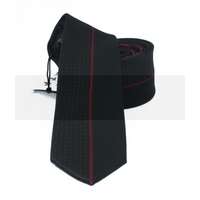 NM slim nyakkendő - Fekete-bordó csíkos